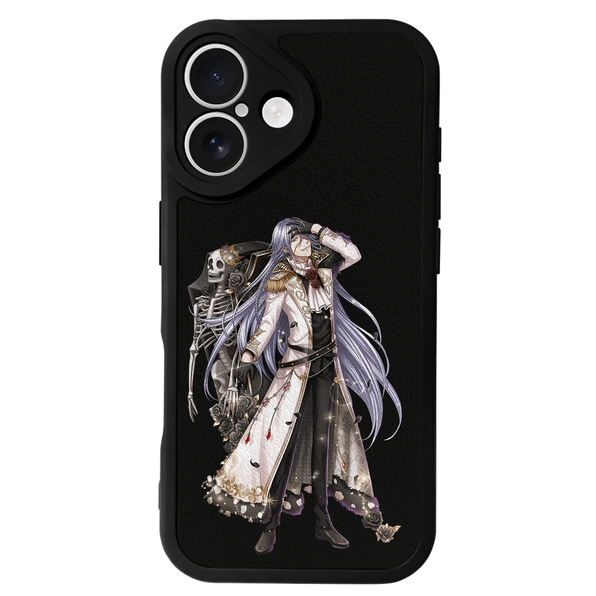 黒執事 グッズ,葬儀屋 - IPhone 16シリーズ対応 ・ シリコンスマホケース ・ レザー調 ・ 高精度フィット ・ 耐衝撃 ・ ワイヤレス充電対応 ・ 精密カット